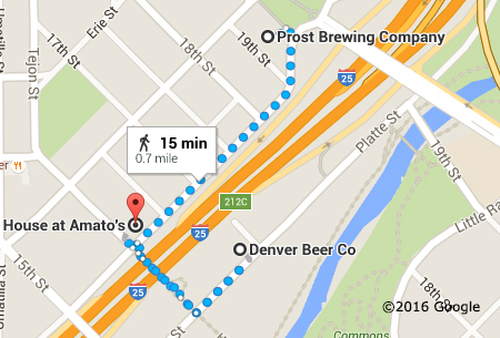 Map of LoHi Walking Tour